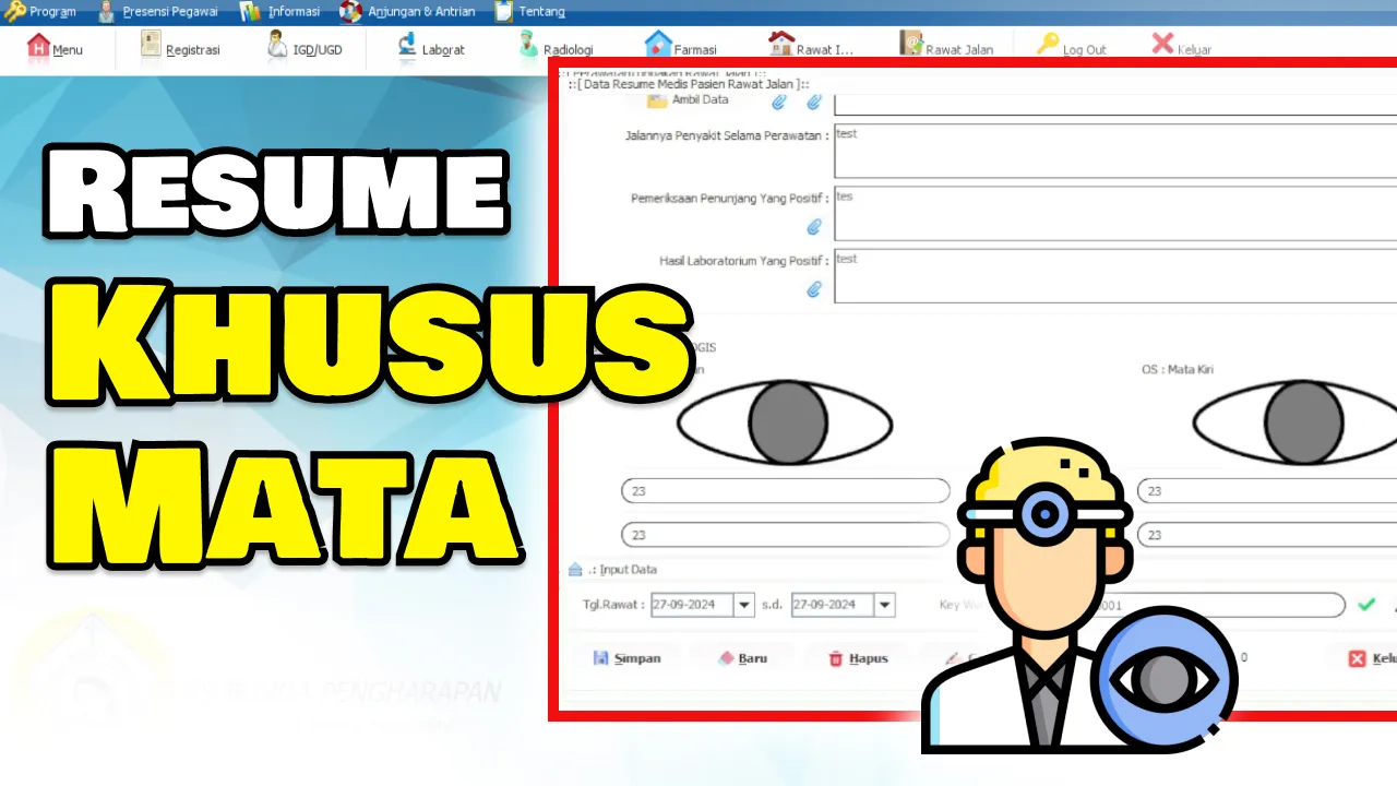 Resume Baru: Resume Ralan Pasien Mata - Main Image